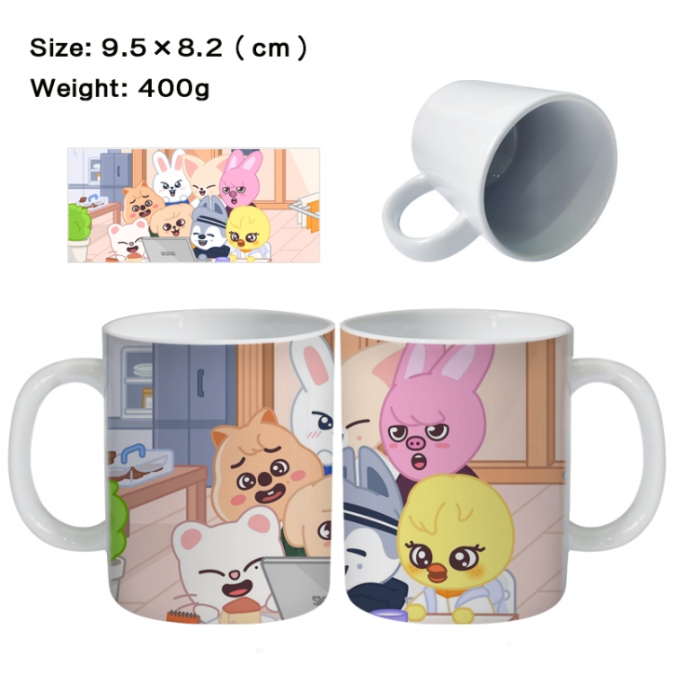 straykids Anime peripheral ceramic cup tea cup drinking cup 9.5X8.2cm