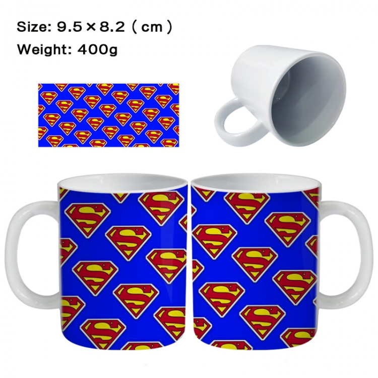 Superman Anime peripheral ceramic cup tea cup drinking cup 9.5X8.2cm