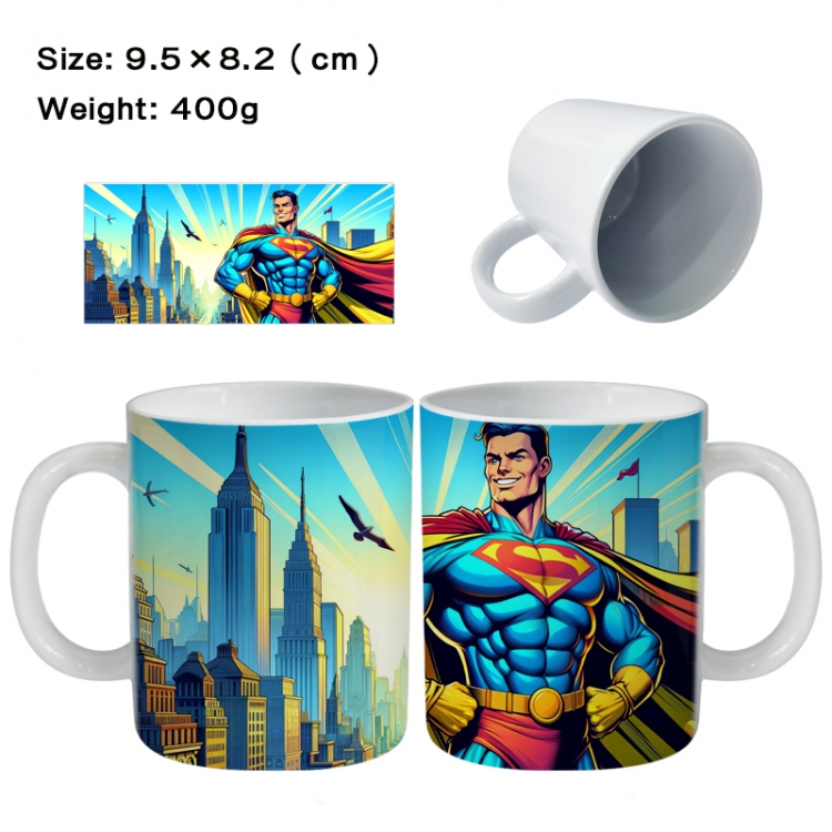 Superman Anime peripheral ceramic cup tea cup drinking cup 9.5X8.2cm