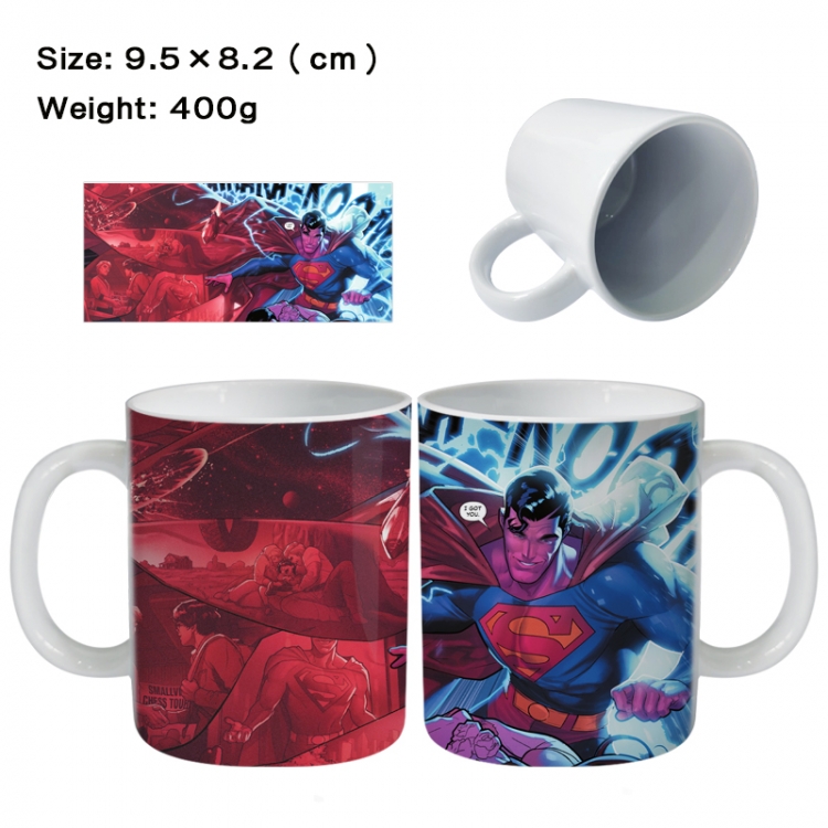 Superman Anime peripheral ceramic cup tea cup drinking cup 9.5X8.2cm