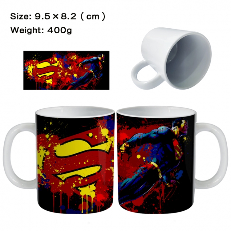 Superman Anime peripheral ceramic cup tea cup drinking cup 9.5X8.2cm