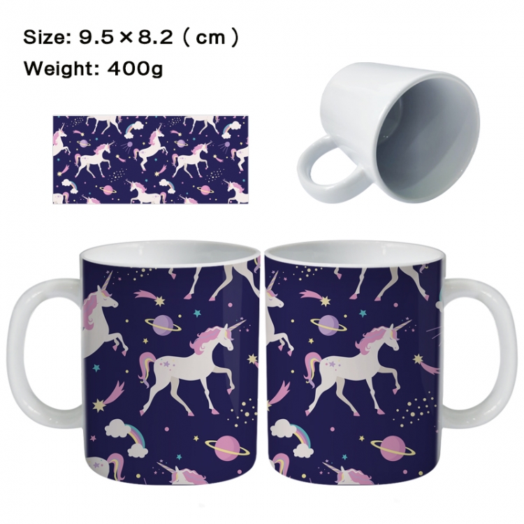 Unicorn Anime peripheral ceramic cup tea cup drinking cup 9.5X8.2cm
