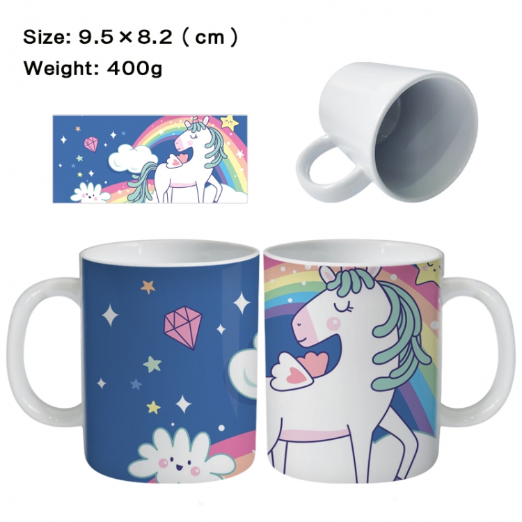 Unicorn Anime peripheral ceramic cup tea cup drinking cup 9.5X8.2cm