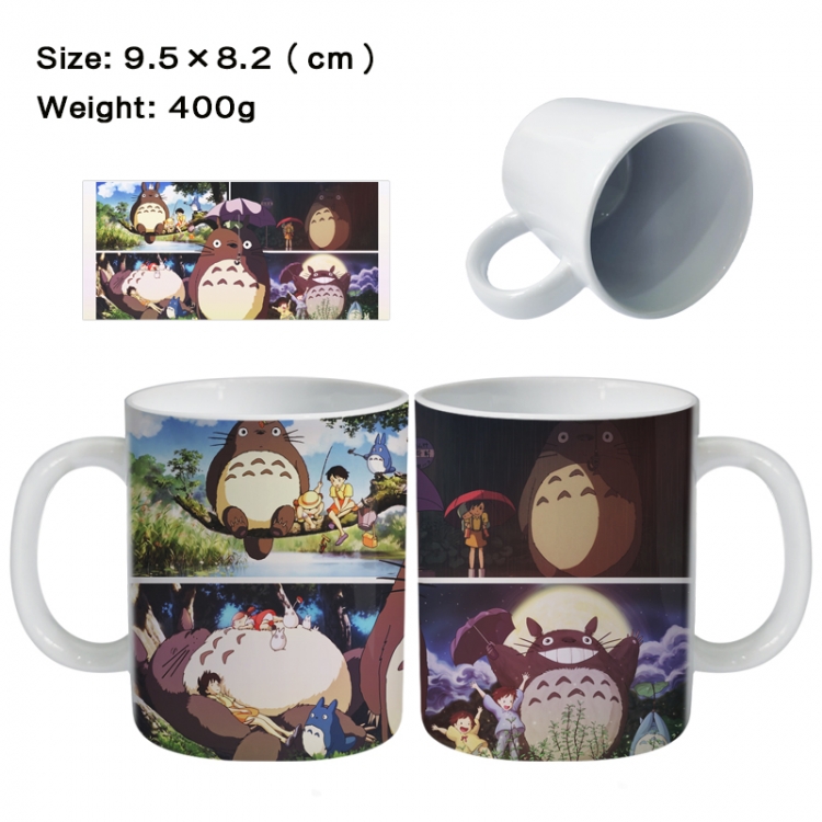 TOTORO Anime peripheral ceramic cup tea cup drinking cup 9.5X8.2cm