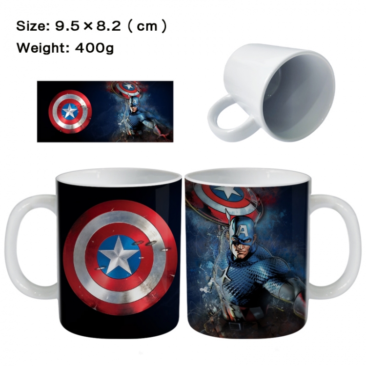 Captain America Anime peripheral ceramic cup tea cup drinking cup 9.5X8.2cm