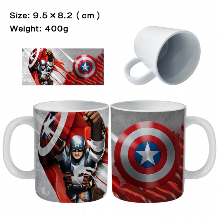 Captain America Anime peripheral ceramic cup tea cup drinking cup 9.5X8.2cm