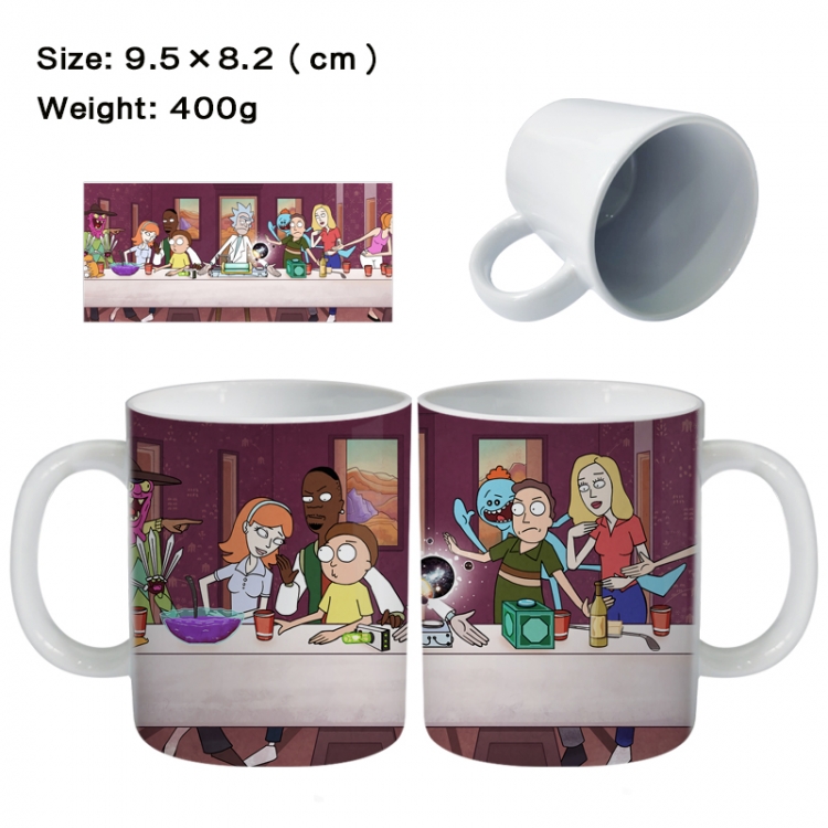 Rick and Morty Anime peripheral ceramic cup tea cup drinking cup 9.5X8.2cm