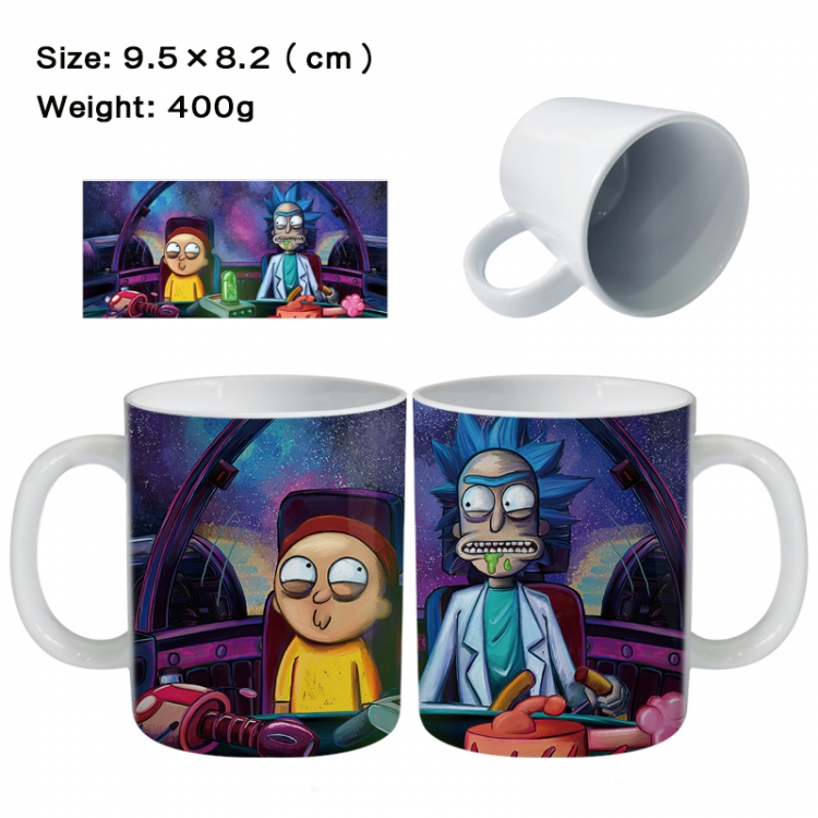 Rick and Morty Anime peripheral ceramic cup tea cup drinking cup 9.5X8.2cm