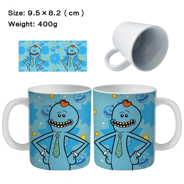 Rick and Morty Anime peripheral ceramic cup tea cup drinking cup 9.5X8.2cm