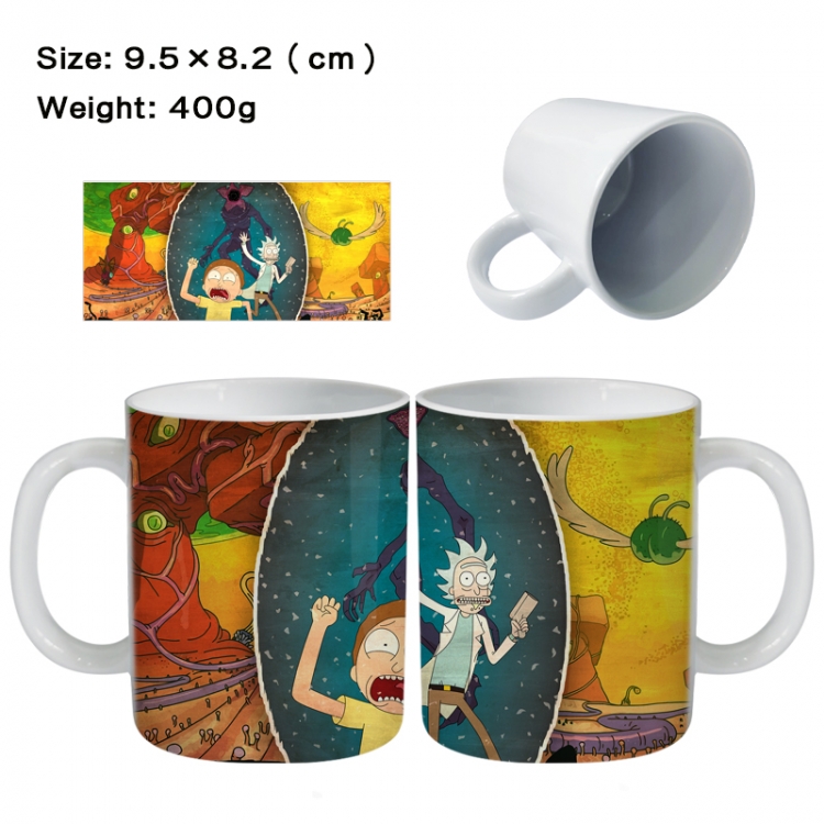 Rick and Morty Anime peripheral ceramic cup tea cup drinking cup 9.5X8.2cm