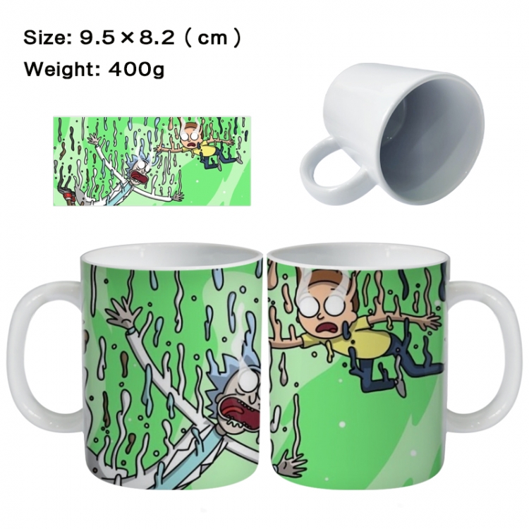 Rick and Morty Anime peripheral ceramic cup tea cup drinking cup 9.5X8.2cm
