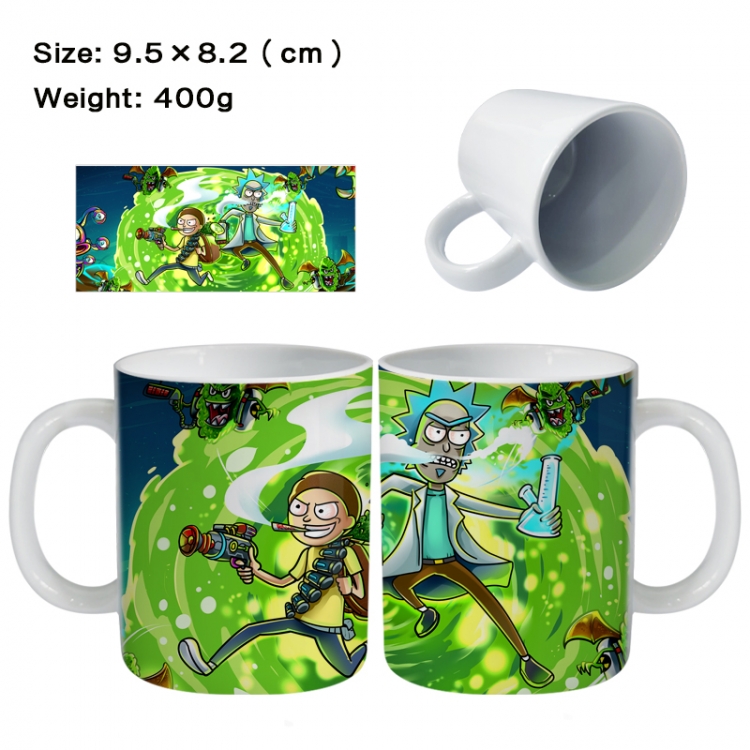 Rick and Morty Anime peripheral ceramic cup tea cup drinking cup 9.5X8.2cm