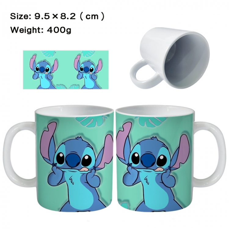 Lilo & Stitch Anime peripheral ceramic cup tea cup drinking cup 9.5X8.2cm