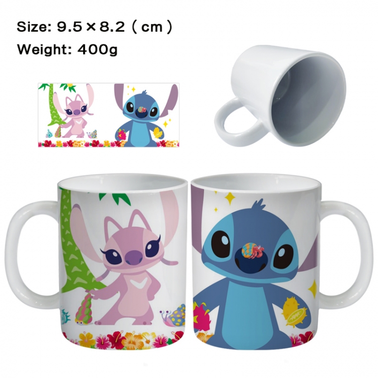 Lilo & Stitch Anime peripheral ceramic cup tea cup drinking cup 9.5X8.2cm