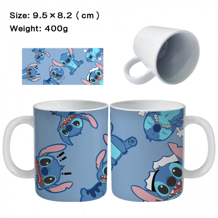 Lilo & Stitch Anime peripheral ceramic cup tea cup drinking cup 9.5X8.2cm