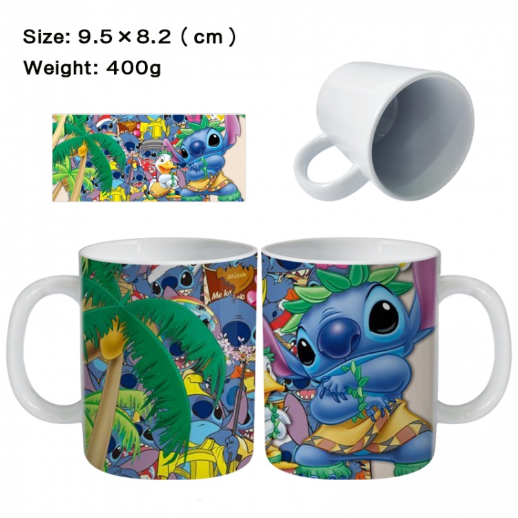 Lilo & Stitch Anime peripheral ceramic cup tea cup drinking cup 9.5X8.2cm