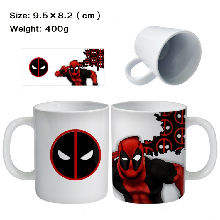 Deadpool Anime peripheral ceramic cup tea cup drinking cup 9.5X8.2cm