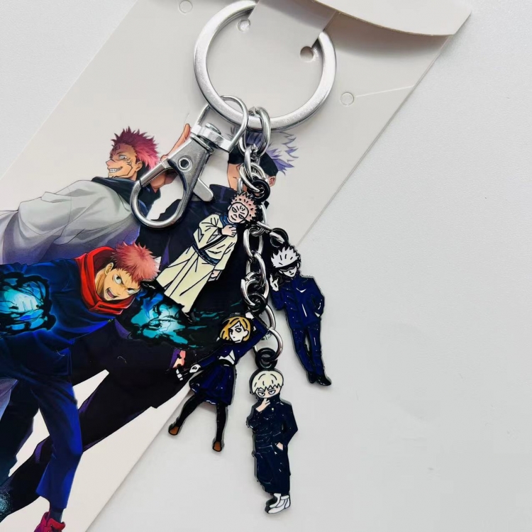 Jujutsu Kaisen Anime character 4 pendant metal keychain backpack pendant style C