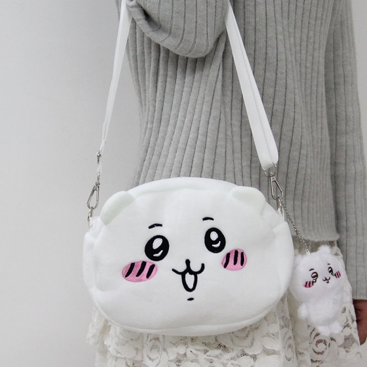 Self deprecating bear Crystal ultra soft PP cotton plush shoulder bag 23x7x16cm