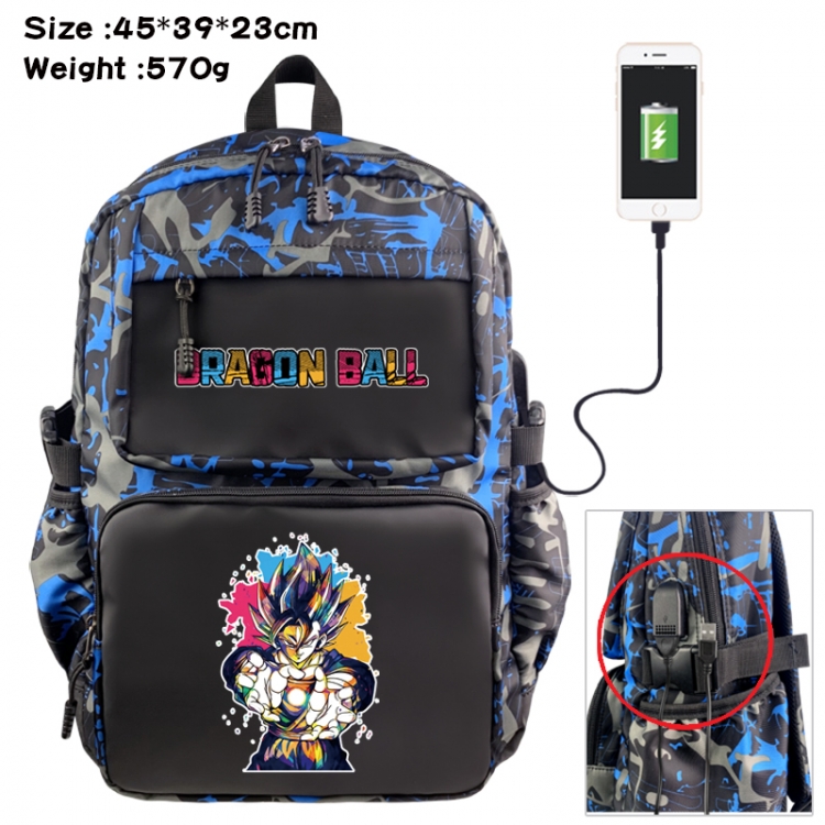 DRAGON BALL Anime waterproof nylon camouflage backpack School Bag 45X39X23CM