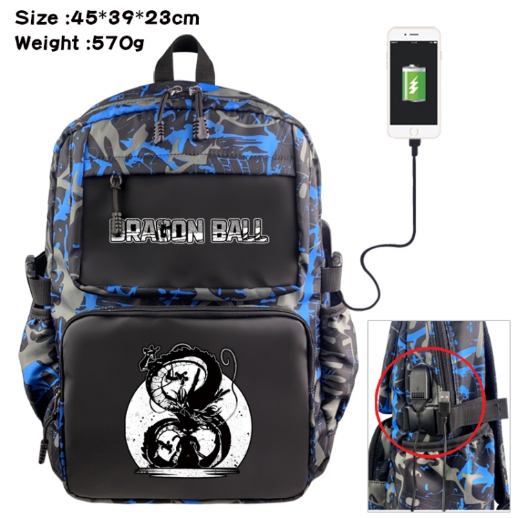 DRAGON BALL Anime waterproof nylon camouflage backpack School Bag 45X39X23CM