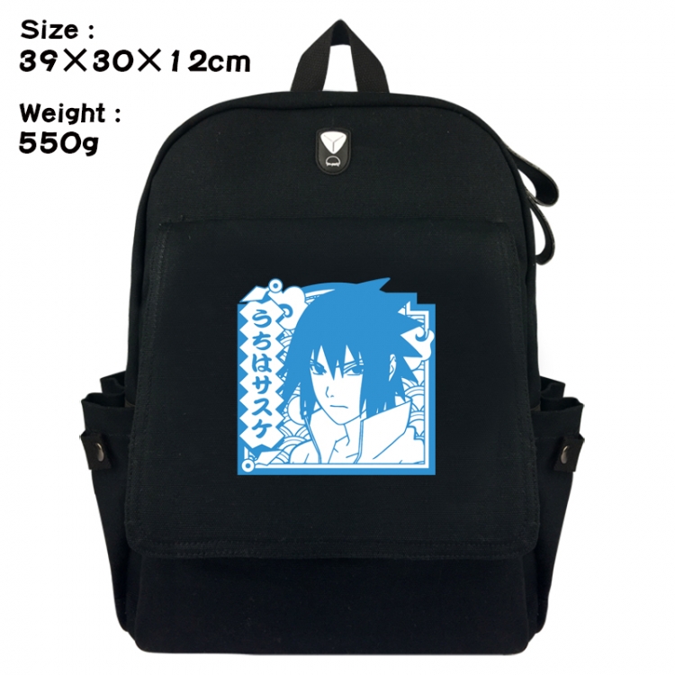 Naruto Canvas Flip Backpack Student Schoolbag Headphone Hole 39X30X12CM 