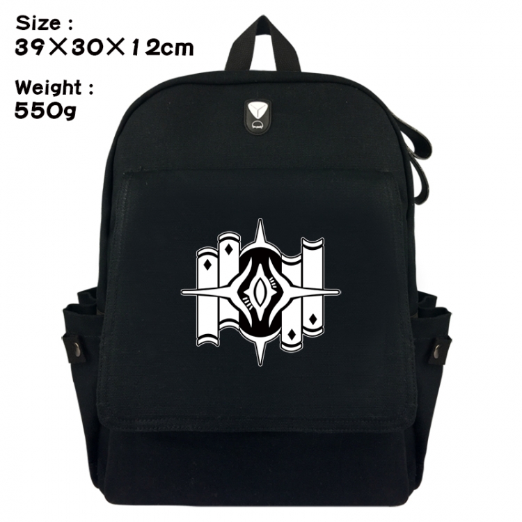 Honkai: Star Rail Canvas Flip Backpack Student Schoolbag Headphone Hole 39X30X12CM 