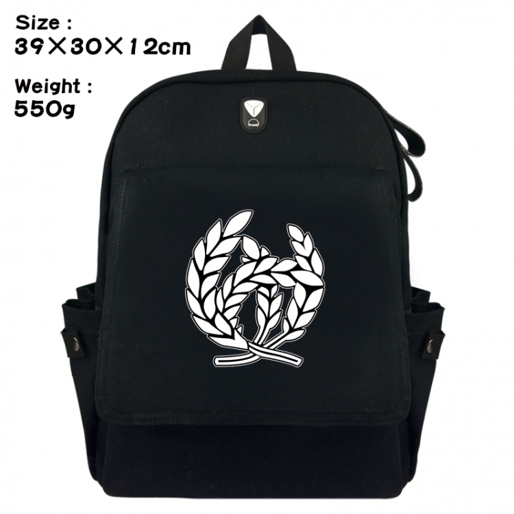 Honkai: Star Rail Canvas Flip Backpack Student Schoolbag Headphone Hole 39X30X12CM 