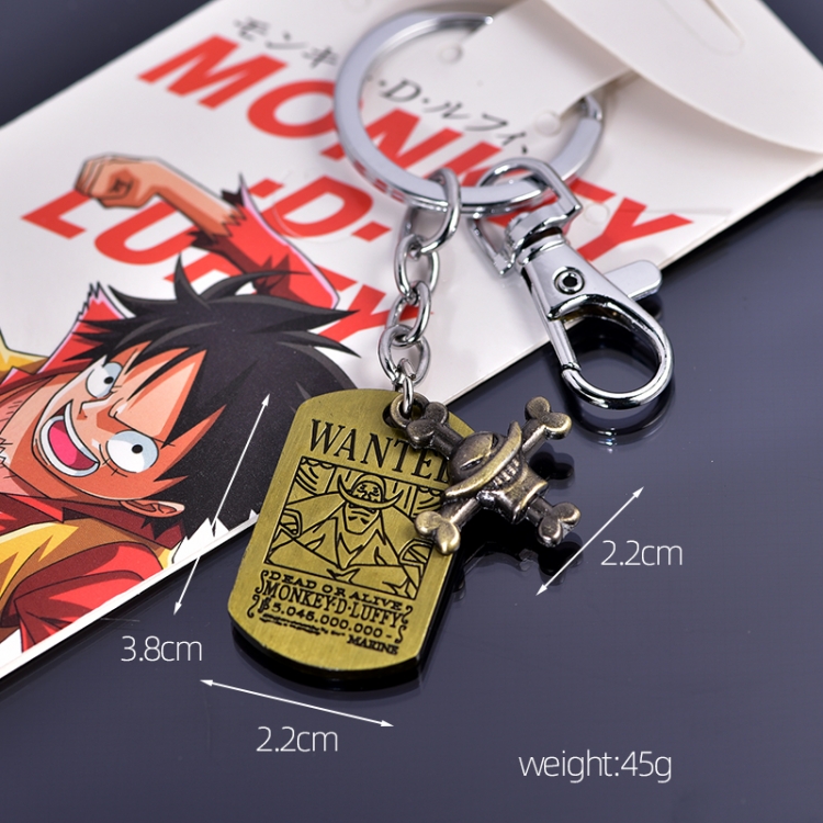 One Piece Anime peripheral double pendant keychain pendant price for 5 pcs