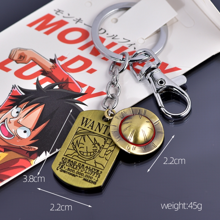 One Piece Anime peripheral double pendant keychain pendant price for 5 pcs