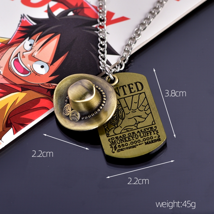 One Piece Anime peripheral double pendant necklace pendant  price for 5 pcs