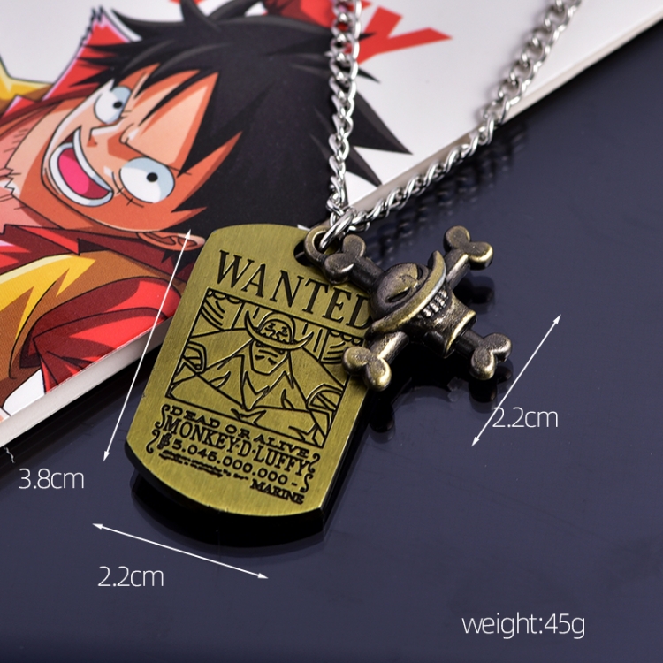 One Piece Anime peripheral double pendant necklace pendant  price for 5 pcs