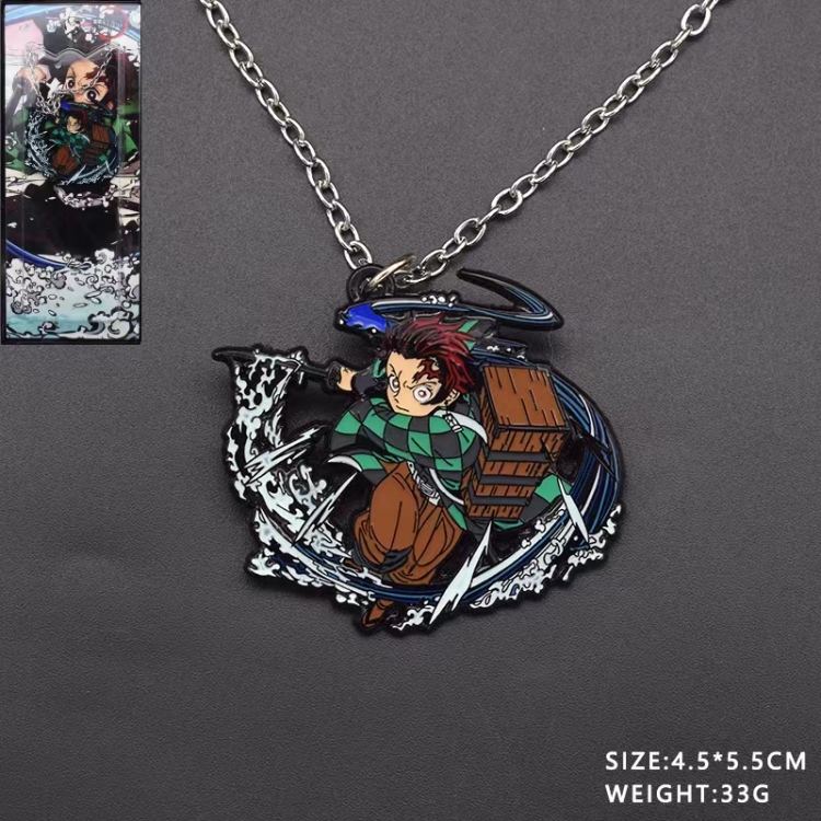 Demon Slayer Kimets Anime cartoon metal necklace pendant price for 5 pcs