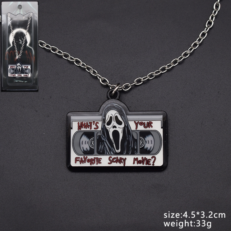 Scream Anime cartoon metal necklace pendant price for 5 pcs