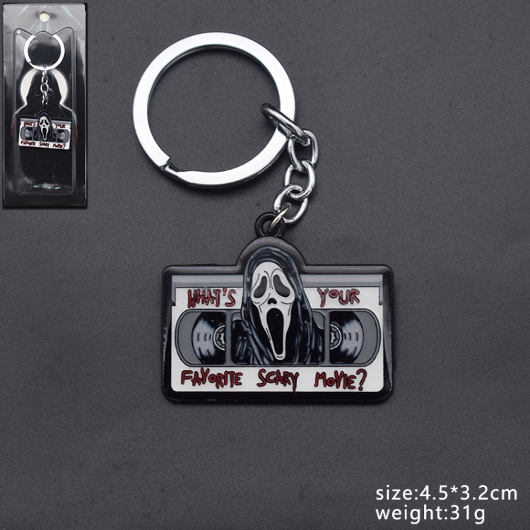 scream  Anime cartoon metal keychain backpack pendant price for 5 pcs