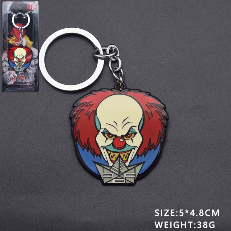 clown Anime cartoon metal keychain backpack pendant price for 5 pcs