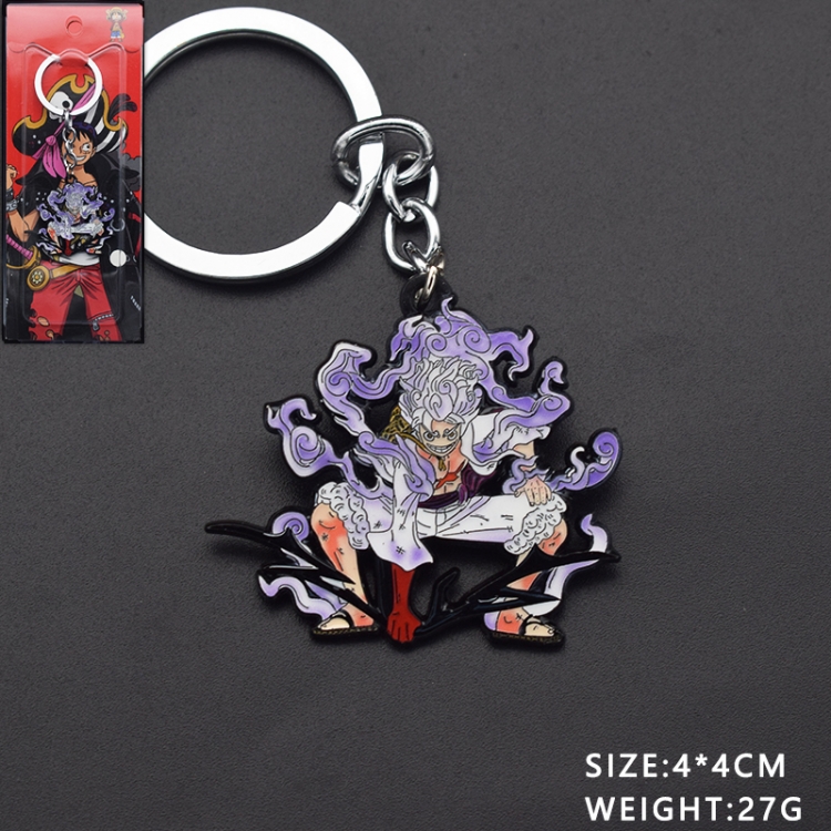 One Piece Anime cartoon metal keychain backpack pendant price for 5 pcs