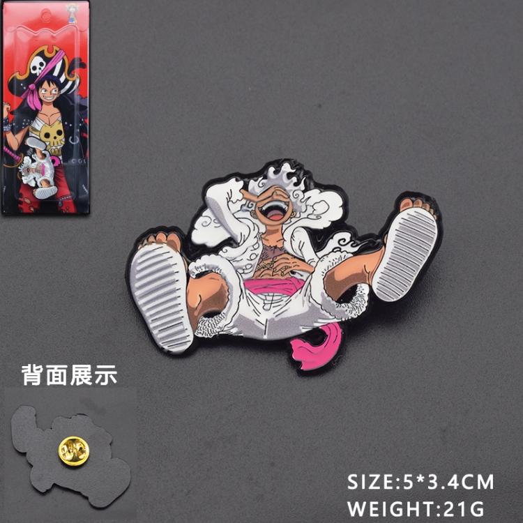 One Piece Anime cartoon metal brooch badge price for 5 pcs 