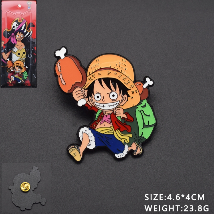 One Piece Anime cartoon metal brooch badge price for 5 pcs 