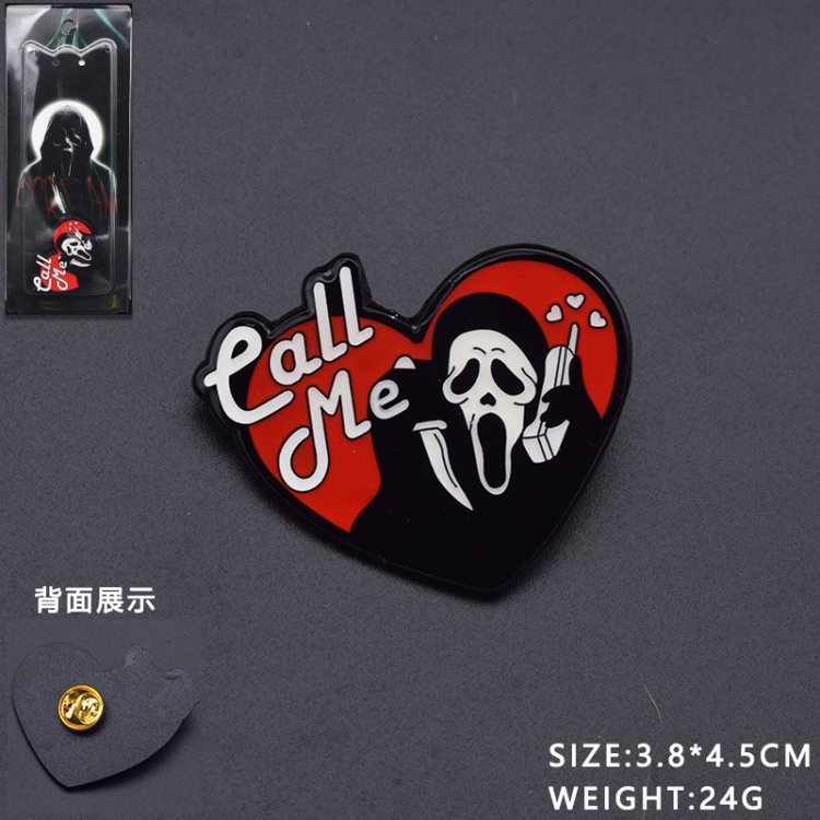 scream Anime cartoon metal brooch badge price for 5 pcs 