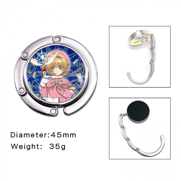 Card Captor Sakura Anime folding bag hanger table edge bag hook 45mm