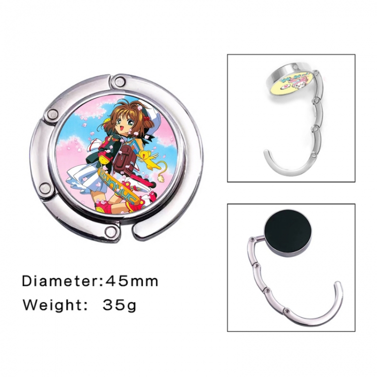 Card Captor Sakura Anime folding bag hanger table edge bag hook 45mm