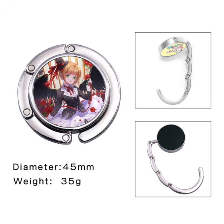 Card Captor Sakura Anime folding bag hanger table edge bag hook 45mm