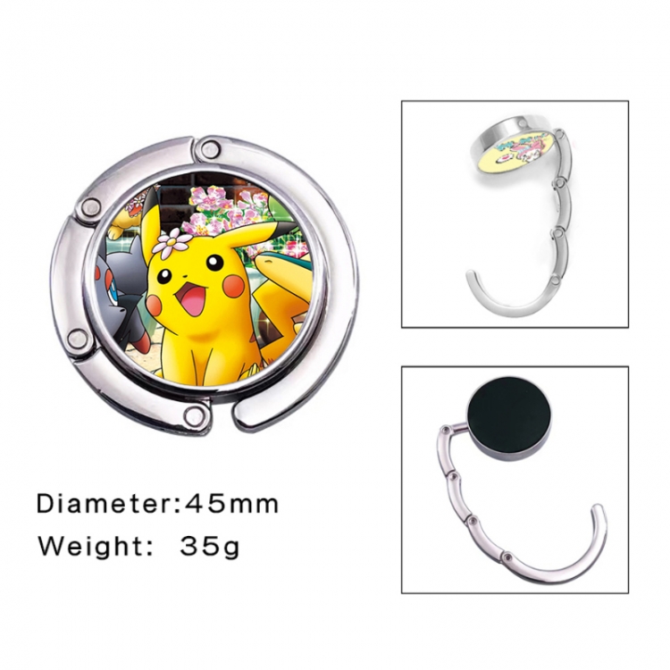 Pokemon Anime folding bag hanger table edge bag hook 45mm