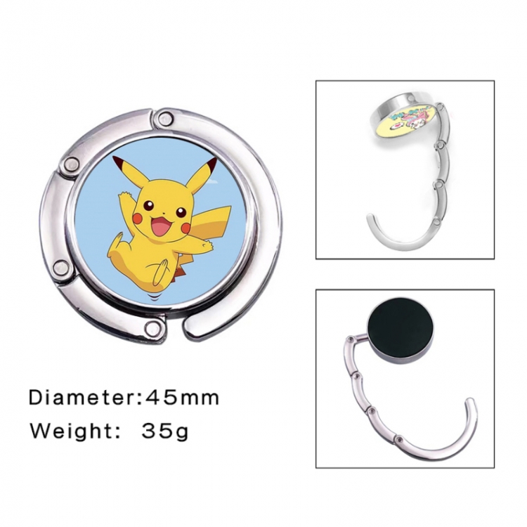 Pokemon Anime folding bag hanger table edge bag hook 45mm