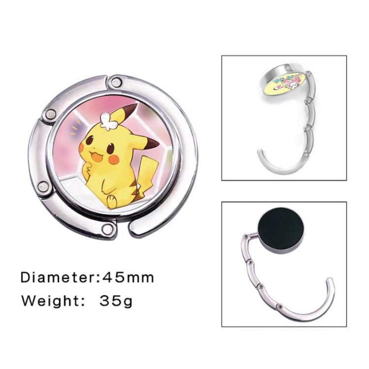 Pokemon Anime folding bag hanger table edge bag hook 45mm