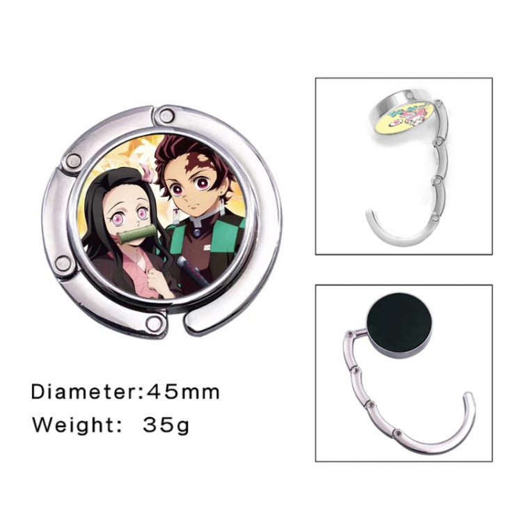 Demon Slayer Kimets Anime folding bag hanger table edge bag hook 45mm