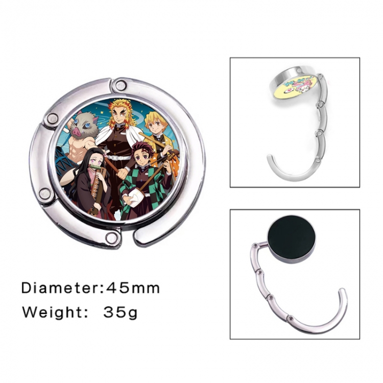 Demon Slayer Kimets Anime folding bag hanger table edge bag hook 45mm