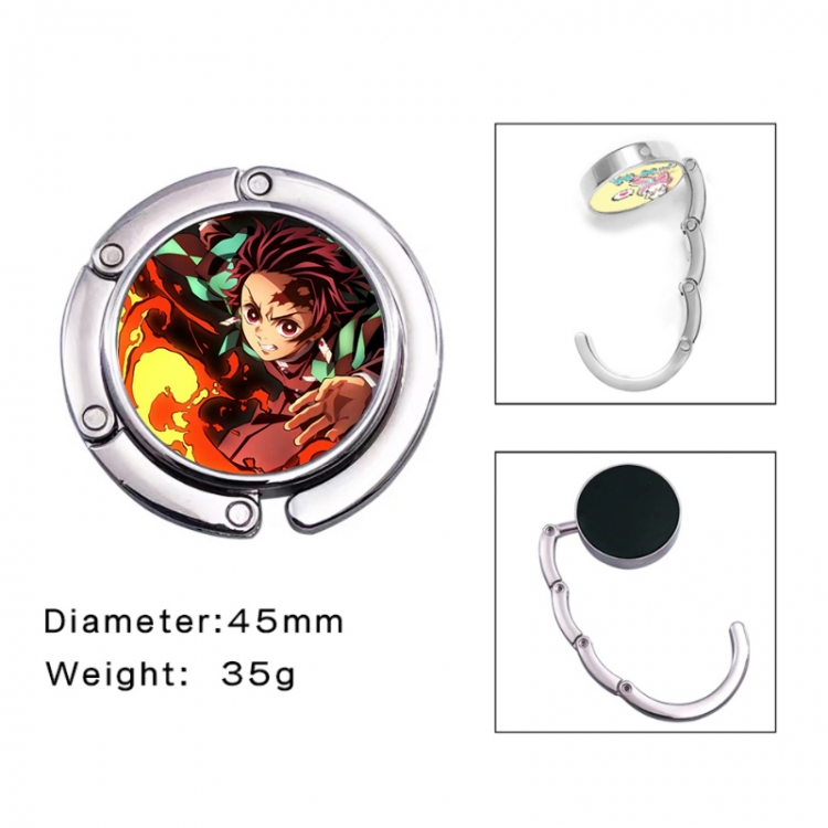 Demon Slayer Kimets Anime folding bag hanger table edge bag hook 45mm