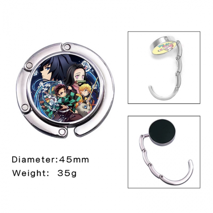 Demon Slayer Kimets Anime folding bag hanger table edge bag hook 45mm